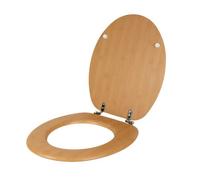 Sedile CopriWater Tavoletta Universale linea Bamboo MDF Legno Cerniere Metallo - CONFEZIONE: 5 pz., Tinta: Acero Chiaro