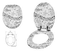 SEDILE COPRIWATER UNIVERSALE PER BAGNO COPRI WC WATER IN LEGNO MDF 18" 529594