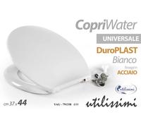 Sedile copriwc Copriwater Tavoletta Vaso Universale Bianco DUROPLAST BAGNO 4437