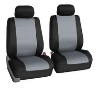 Sedile Cover Neoprene Anteriore Secchio Coppia Set per Auto Grigio W/Omaggio