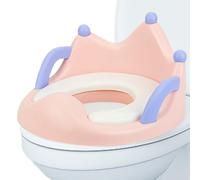 Sedile da allenamento per il bagno, sedile per WC per bambini, comodo vasino con maniglie, impermeabile per il bagno, allenatore per WC portatile con schienale per e