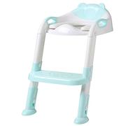 Sedile da allenamento pieghevole per bambini Vasino per bambini con scaletta regolabile Sedile di formazione per vasino per orinatoio portatile-Blu