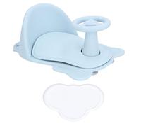Sedile da Bagno per Bambini, Sedile da Bagno per Doccia, Cuscino Morbido Multifunzionale, Plastica Perfetta con Ripiano per il Gioco del Bagno Quotidiano (BLUE)