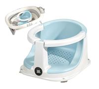 Sedile da bagno pieghevole sedile del bagno per bambini, supporto per il | corpo completo con sensore di temperatura della vasca imbottita morbida per 0-3 anni ragazzi ragazzi in età prescolare