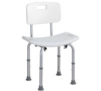 Sedile da doccia con Schienale Altezza Regolabile Sedia Sgabello vasca Anziani