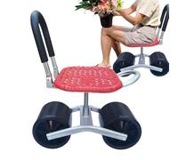 Sedile da giardino con ruote: sedia da lavoro girevole, sgabello regolabile in altezza | Panca da giardinaggio portatile per esterni con maniglia per anziani, carrello per attrezzi da giardino