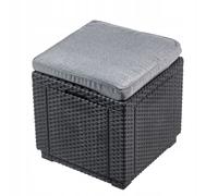 Sedile da giardino Keter Cube con spazio di archiviazione, grafite