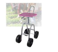 Sedile da Lavoro da Giardino con Ruote,Assistente for Giardinaggio,Altezza Regolabile da 45 A 59 Cm,Rotazione del Sedile A 360°,for Garage All'aperto(4 Wheels)