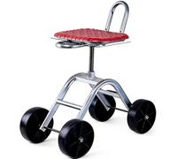 Sedile da Lavoro Girevole, Sgabello da Giardinaggio Mobile per Giardino, Altezza Regolabile e Sedile da Lavoro Girevole a 360° (Due, Tre e Quattro Ruote)(silunC1-2)