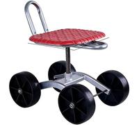 Sedile da Lavoro Girevole, Sgabello da Giardinaggio Mobile per Giardino, Altezza Regolabile e Sedile da Lavoro Girevole a 360° (Due, Tre e Quattro Ruote)(silunC1-1)
