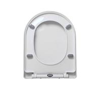 Sedile del bagno bianco morbido a forma d, fissaggio top, sedile del bagno in realtà rapida per una facile pulizia, sedile del bagno a forma di dage materiali in polipropilene, 02A