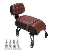 Sedile del passeggero posteriore con schienale, comodo schienale del sedile del passeggero in pelle, morbido cuscino del passeggero posteriore, sostituzione per Indian Scout Bobber: 2018-2021(Marrone)