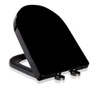 Sedile del toilette allungato d a forma di paraurti del sedile non slip, sedile del toilette morbido con cerniera regolabile a 360 °, cerniere a rilascio rapido, facile da installare e pulire, pp,