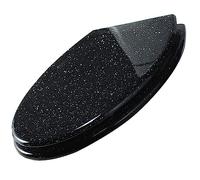 Sedile del toilette morbido vicino, sedile del toilette ovale con coperchio per toilette in resina a rilascio rapido, cerniere stabili, sedili del bagno facili da montare (scintillanti), nero