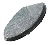 Sedile del toilette morbido vicino, sedile del toilette ovale con coperchio per toilette in resina a rilascio rapido, cerniere stabili, sedili del bagno facili da montare (scintillanti), argento