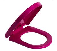 Sedile del Water con Chiusura Ammortizzata Sedile WC a D con Chiusura Ammortizzata e Cerniere Regolabili a sgancio rapido, Diverse Misure, Multicolore(Purple)
