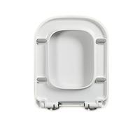Sedile del Water con Chiusura Ammortizzata Sedile WC Quadrato, Chiusura Ammortizzata, sgancio rapido, Facile da Pulire, Cerniere Regolabili, Diverse Misure(04b)