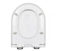 Sedile del water, Copriwater con chiusura ammortizzata, copriwater D/U spesso for una facile pulizia e un semplice fissaggio superiore - Coperchio WC bianco, PP/33,5 * 42 cm(36 * 46Cm)