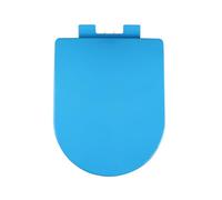 Sedile del water, Sedile WC colorato a forma di D con chiusura ammortizzata e facile fissaggio dall'alto, pulsante sgancio rapido for la pulizia, sedile in plastica spessa, 360 * 445 mm/rosso(Blue)