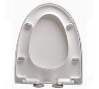 Sedile del water, Sedile WC con chiusura ammortizzata, coperchio in PP, cerniere regolabili a 360°, smontaggio rapido a scatto, facile da installare e pulire/46 * 36 cm(46 * 37.5Cm)