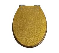 Sedile del water, Sedile WC con glitter, sedile fissaggio standard, in resina scintillanti, cerniera a sgancio rapido/D(D)