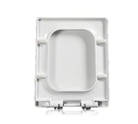 Sedile del water, Sedile WC quadrato, coperchio rettangolare con chiusura lenta, facile installazione, sedile resistente in materiale UF, bianco, 05A(05B)