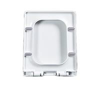 Sedile del water, Sedile WC quadrato, coperchio rettangolare con chiusura lenta, facile installazione, sedile resistente in materiale UF, bianco, 05A(05A)