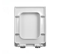 Sedile del water, Sedili WC quadrati bianchi, fissaggio superiore semplice, cerniere in acciaio inox regolabili, sedile quadrato, 04F(06C)