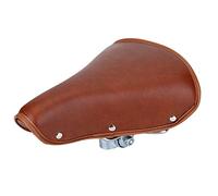 Sedile della Bicicletta in Pelle PU, Sella della Bicicletta Vintage Universale Comodo Marrone Rivetti Sedile Resistente PU Pelle Sella Primavera