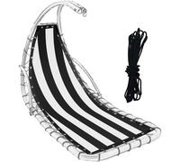 Sedile di ricambio a righe due pezzi per sedia a dondolo sospesa 64 x 197 x 23 c
