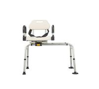 Sedile di Trasferimento Vasca da Bagno Girevole a 360° e Scorrevole in Alluminio