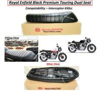 Sedile doppio originale Royal Enfield "Interceptor 650cc" nero Premium Touring