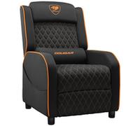 Cougar Ranger One - Divano da gaming, in tessuto traspirante, tasca laterale, poggiatesta e cuscino lombare, design regolabile, capacità fino a 150 kg, nero e arancione