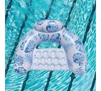 Sedile gonfiabile per piscina, con portabevande, 93 x 74 cm, sedia a sdraio gonfiabile, per piscina, per adulti, amaca