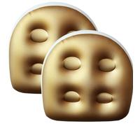 Sedile Gonfiabile per Vasca Idromassaggio, Sedile Gonfiabile da 2 Pezzi 18, 5x14, 6x5, 9'' Spa e Vasca Idromassaggio con Supporto per la Schiena con Rialzo in PVC a Ventosa, Oro