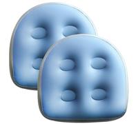 Sedile Gonfiabile per Vasca Idromassaggio, Sedile Gonfiabile da 2 Pezzi 18, 5x14, 6x5, 9'' Spa e Vasca Idromassaggio con Supporto per la Schiena con Rialzo in PVC a Ventosa, Blu
