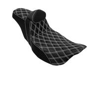 Sedile Moto Sedile per motocicletta biposto con cuscini per schienale conducente sedile anteriore posteriore passeggero conducente per Touring per Glide 09-23 Sella per Moto