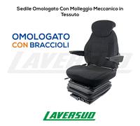 Sedile Omologato Con Molleggio Meccanico in Tessuto TS48000GP
