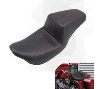 Sedile passeggero Compatible With motocicletta, sedile anteriore e posteriore biposto, compatibile con Harle Touring Road King FLHR Street Glide FLTRX 2009-2023(Red line Seat)