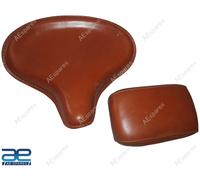 Sedile Passeggero Un Pezzo Marrone Royal Enfield Classic Frontale Posteriore