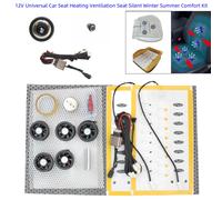 Sedile per auto universale 12V, riscaldamento, ventilazione e traspirabilità, interruttore di controllo a 3 livelli, 5 ventole, kit comfort per la guida invernale e estiva