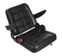 Sedile per carrello elevatore, sedile ergonomico con cintura di sicurezza e schienale regolabile, portata 100 kg, PVC e poliuretano espanso, 47 x 42 x 48 cm, per carrelli elevatori, trattore, macchina