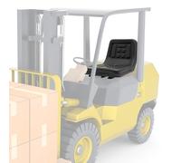 Sedile per conducente/trattore/sedile di rimorchio/mini escavatore, universale, nero, impermeabile, con foro di scarico, sedile di rimorchio imbottito, portata 100 kg, regolabile 15 cm