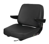 Sedile per trattore, sedile universale per carrello elevatore, sedile ergonomico, con braccioli in spugna PU, regolazione 6 cm, carico 100 kg, in PVC nero, facile da montare, per carrelli, trattori