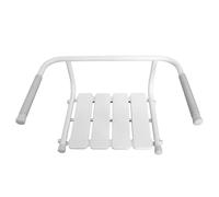 SEDILE PER VASCA BAGNO DISABILI ANZIANI L67 x P40 xH24 CM ACCIAIO LACCATO BIANCO