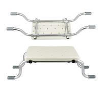 Sedile per Vasca in Lega di Alluminio e Plastica, Sgabello per Vasca da Bagno Larghezza Regolabile 73-83 * 22 * 18cm, Max. Carico 150kg