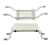 Sedile per Vasca in Lega di Alluminio e Plastica, Sgabello per Vasca da Bagno Larghezza Regolabile 73-83 * 22 * 18cm, Max. Carico 150kg