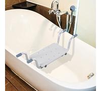 Sedile per Vasca in Lega di Alluminio e Plastica, Sgabello per Vasca da Bagno Larghezza Regolabile 73-83*22*18cm , Max. Carico 150kg