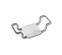 SEDILE PER VASCA IN POLIPROPILENE SENZA SCHIENALE TELAIO CROMO Bianco Cromo