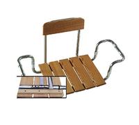 SEDILE PER VASCA LARICE CON SCHIENALE TELAIO CROMO Larice Cromo